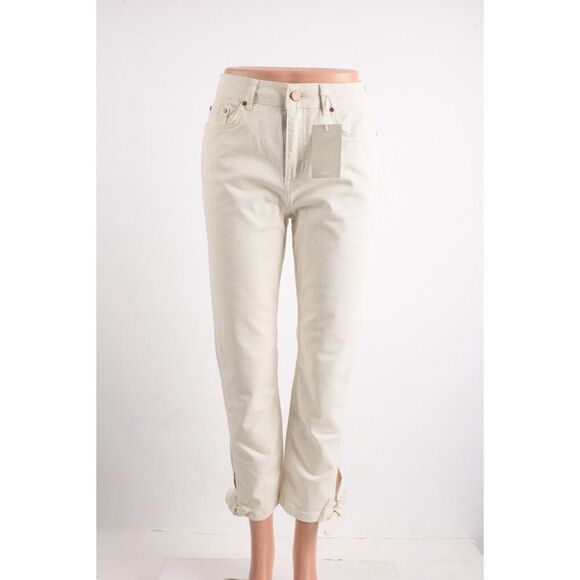 Boden Womens The Denbigh Jeans Denim UK 6 US 2 Off White Slim Fit NWT - Picture 1 of 7